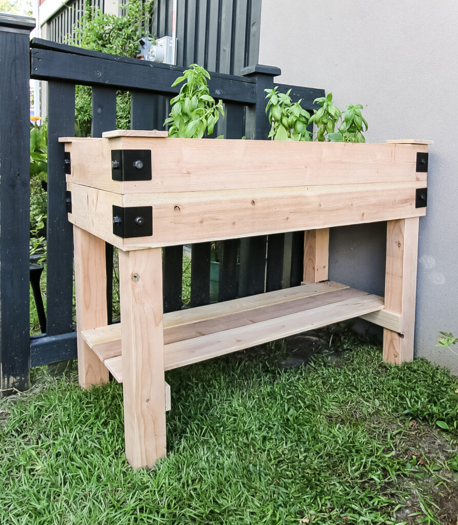 Completed elevated garden bed