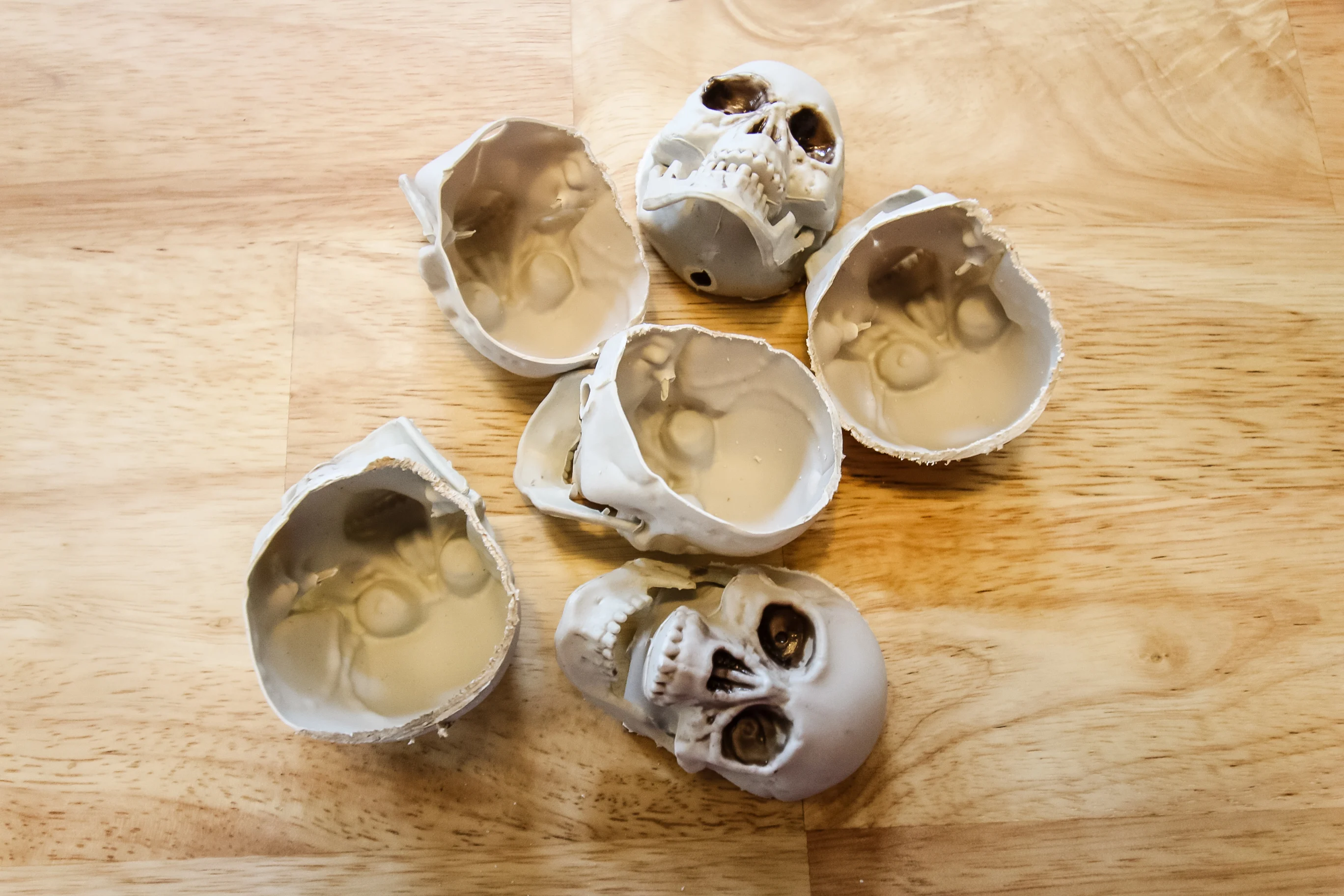 making skull sunflowers