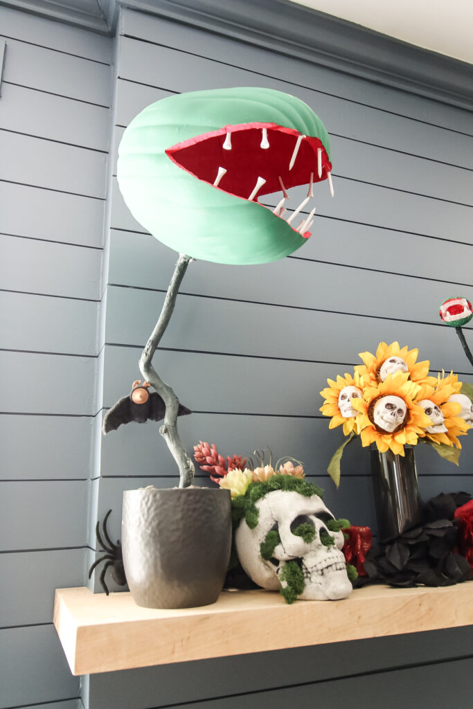 carnivorous plant halloween mantel display