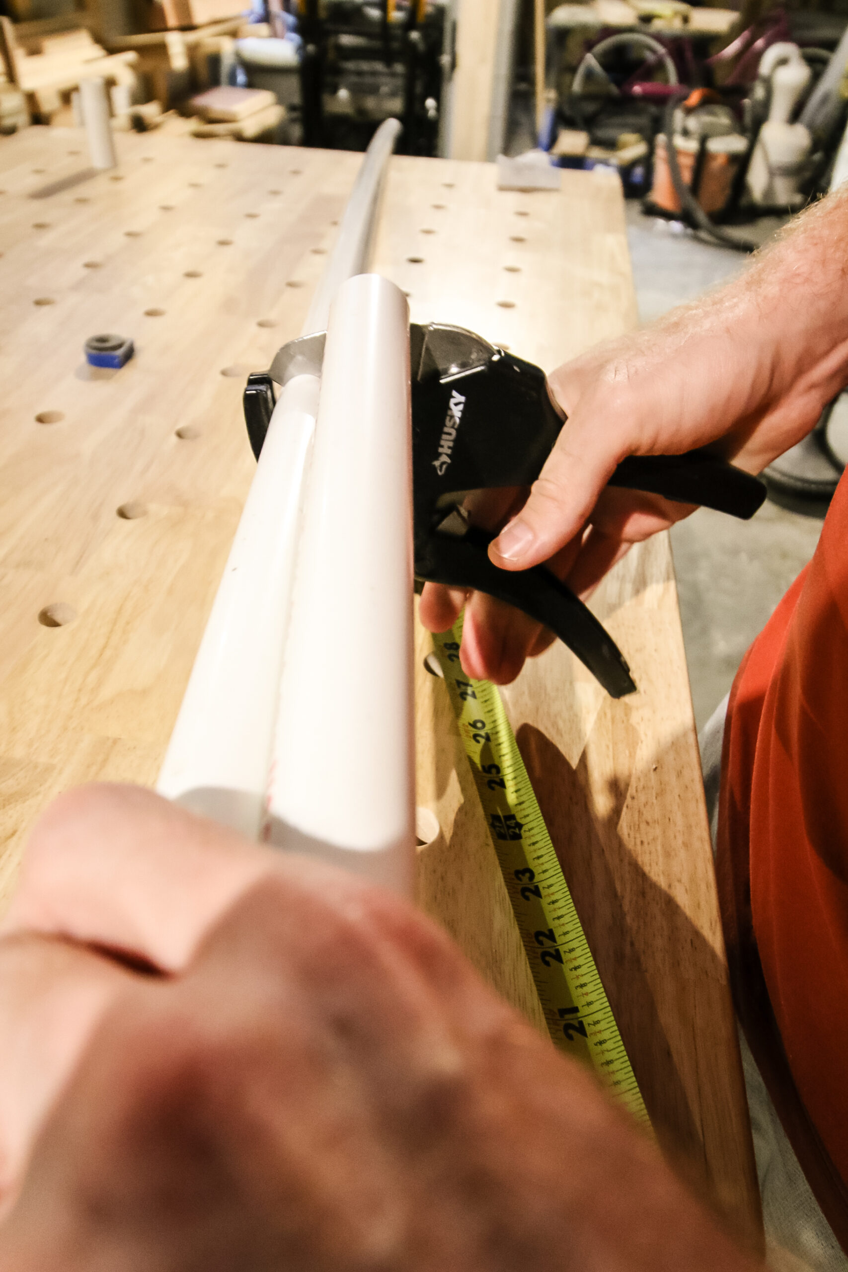 Cutting PVC with PVC cutter