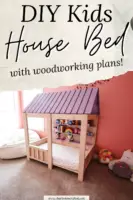 DIY toddler house bed- with plans!