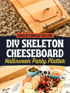 DIY skeleton cheeseboard - Charleston Crafted