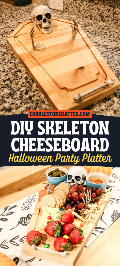DIY skeleton cheeseboard - Charleston Crafted