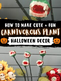 how to make mini carnivorous plant decor for halloween