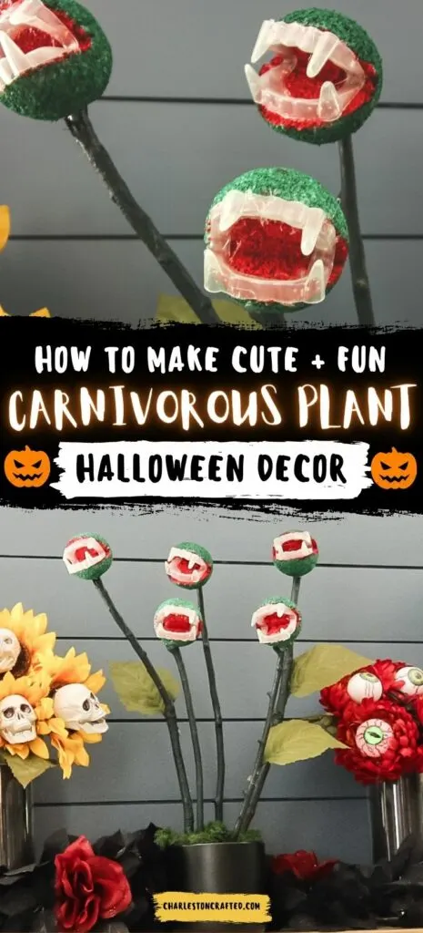 how to make mini carnivorous plant decor for halloween