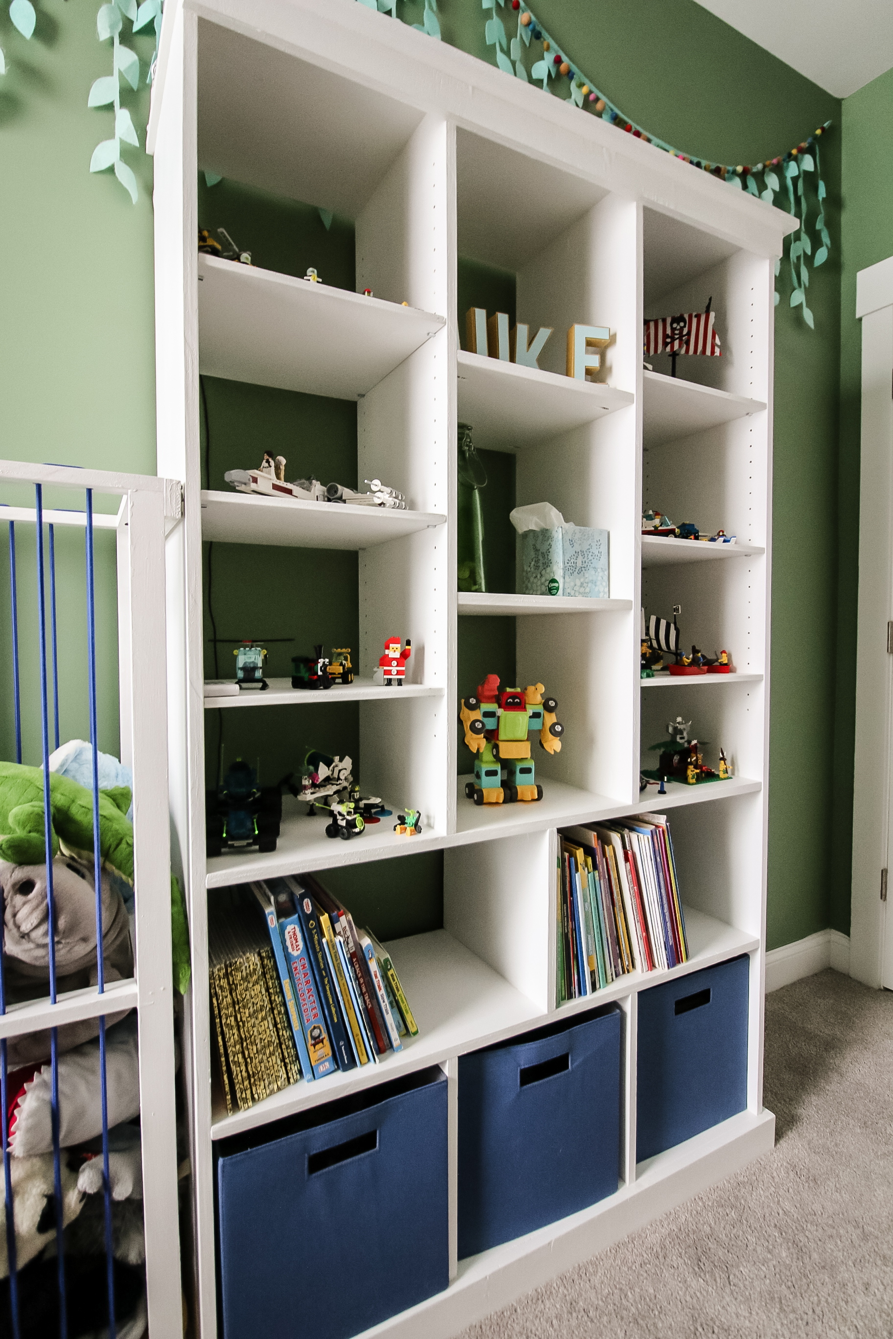 DIY bookcase with toy storage - Charleston Crafted
