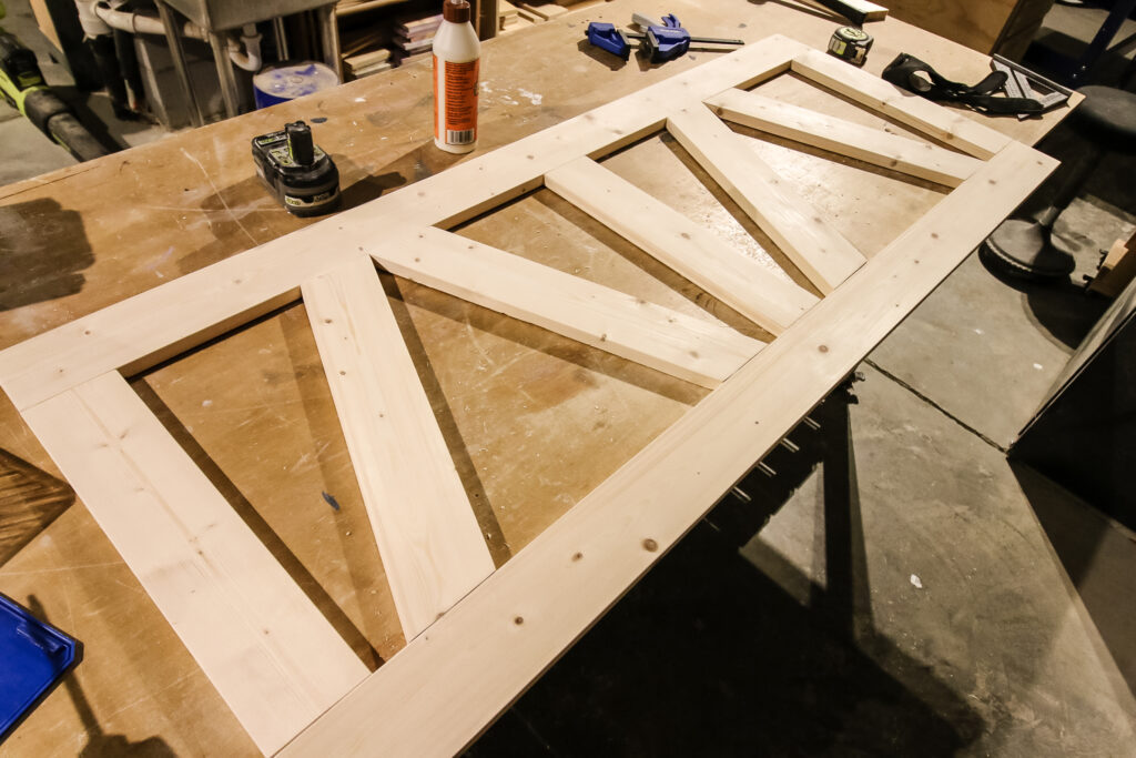 Bed swing back assembled