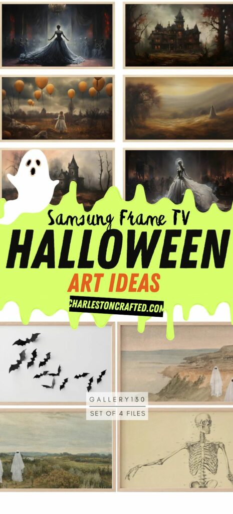 Samsung frame TV halloween art ideas