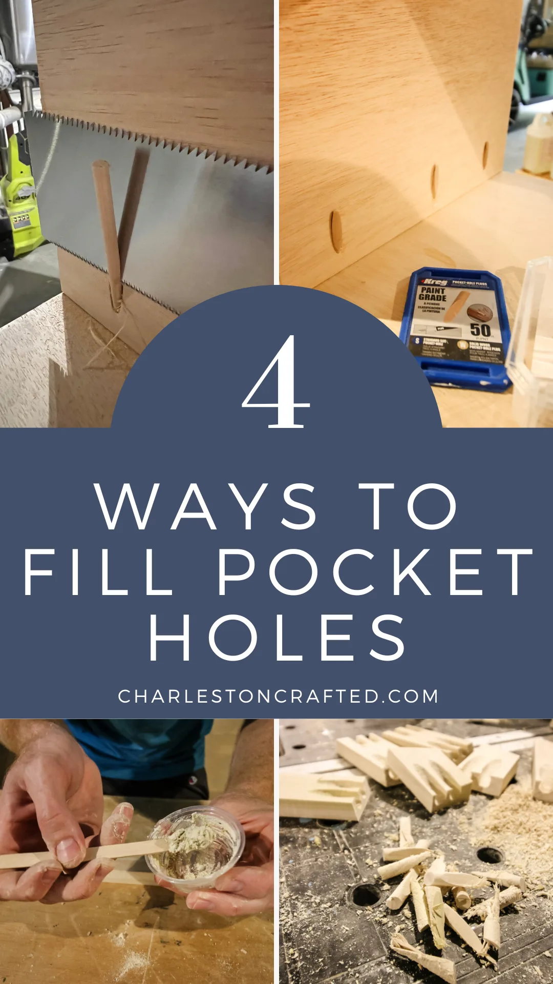 How to fill pocket holes - Charleston Crafted