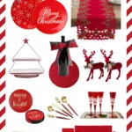 best red Christmas table decorations