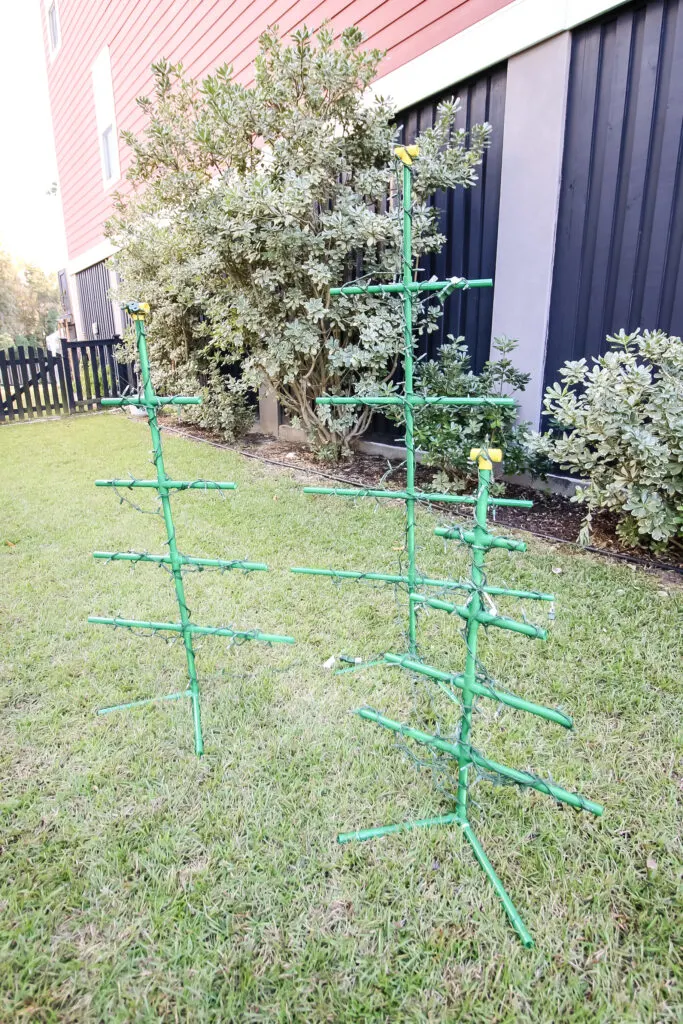 PVC pipe trees with lights