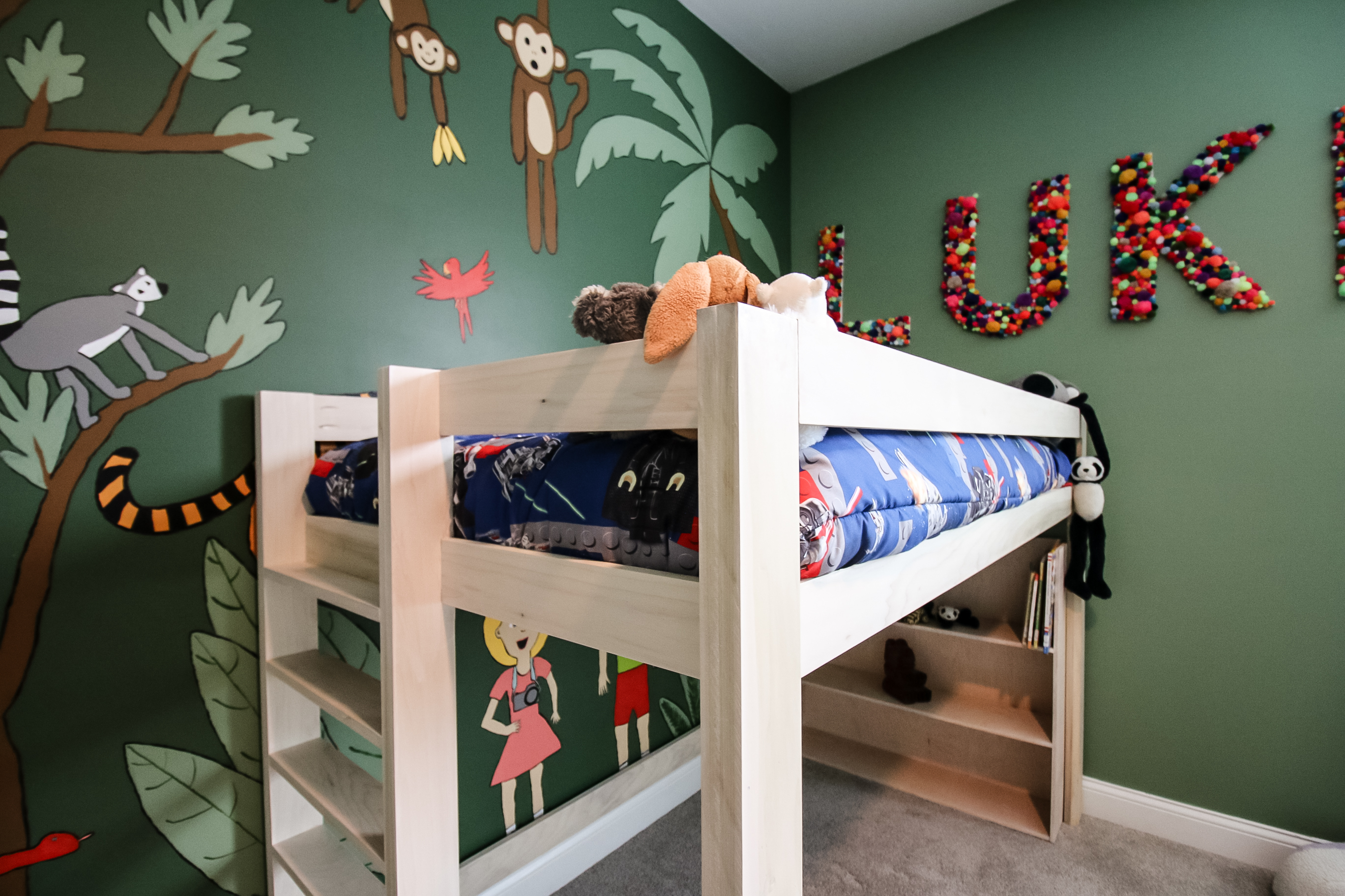 Upper view of loft bed