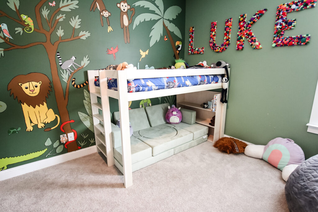 Finished loft bed