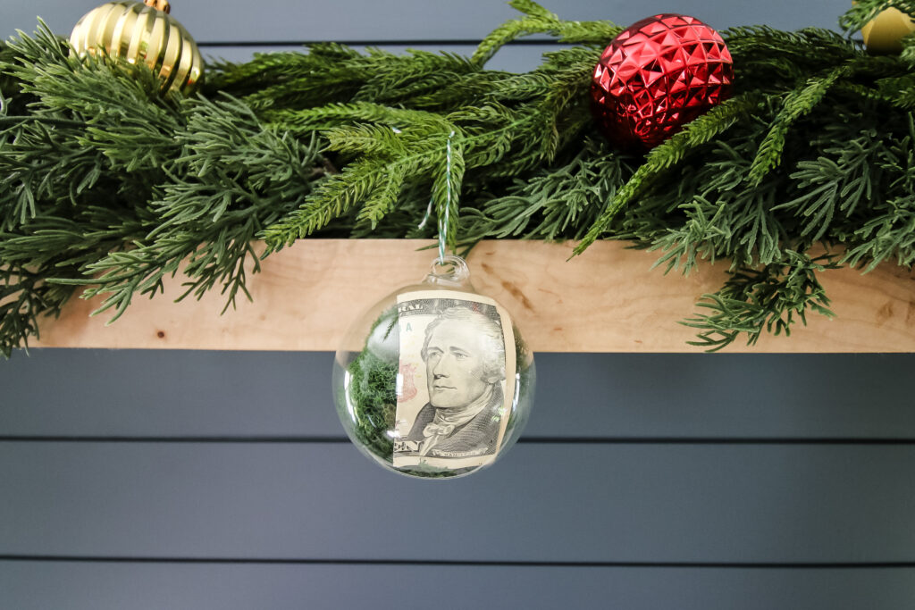 Money ornament terrarium ball