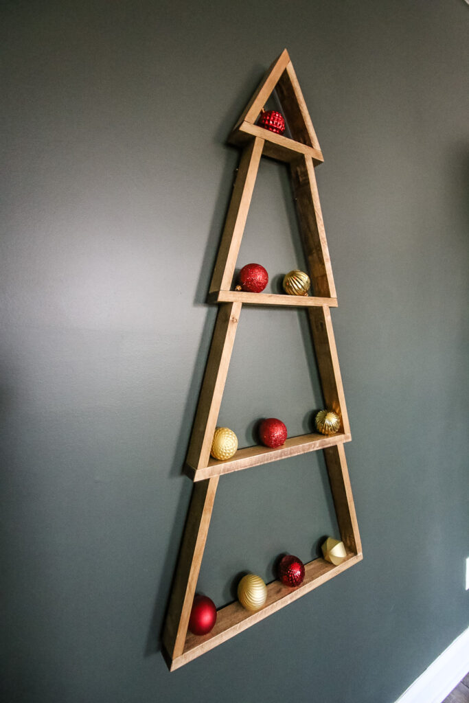 Wall mount Christmas tree hung on wall