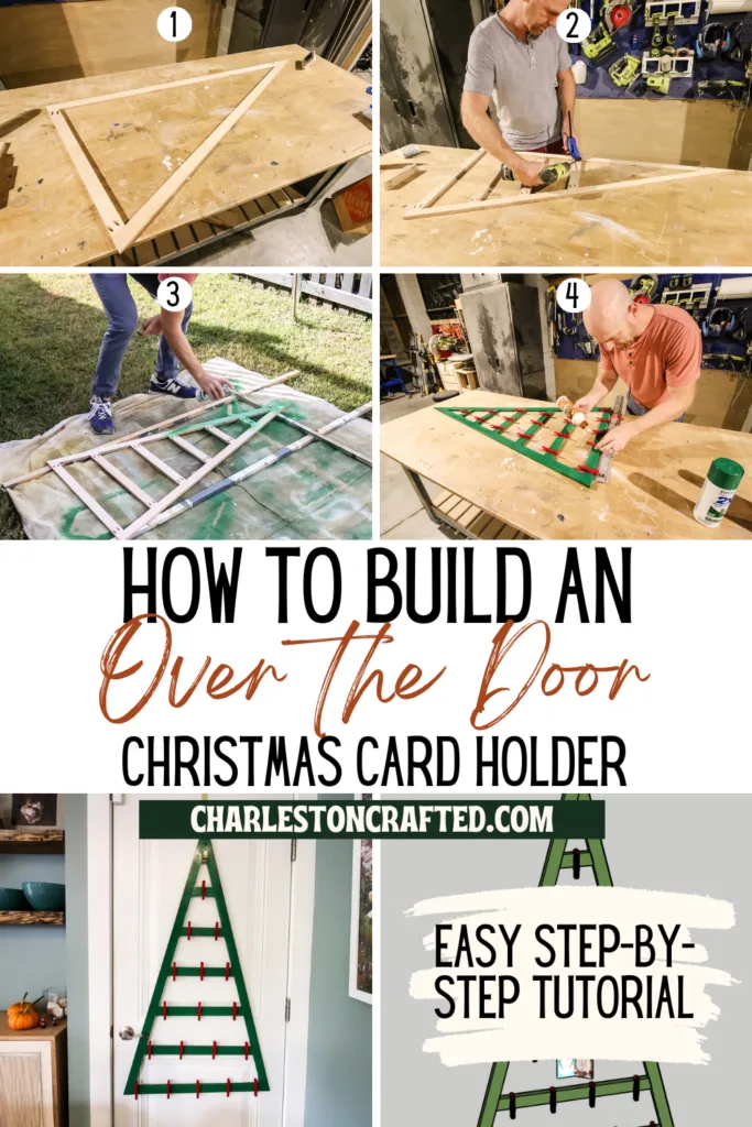 DIY over the door Christmas card hanger - Charleston Crafted