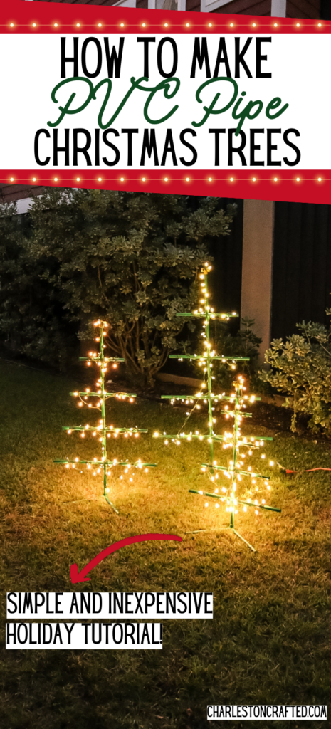 How to make PVC pipe Christmas trees - Charleston Crafted