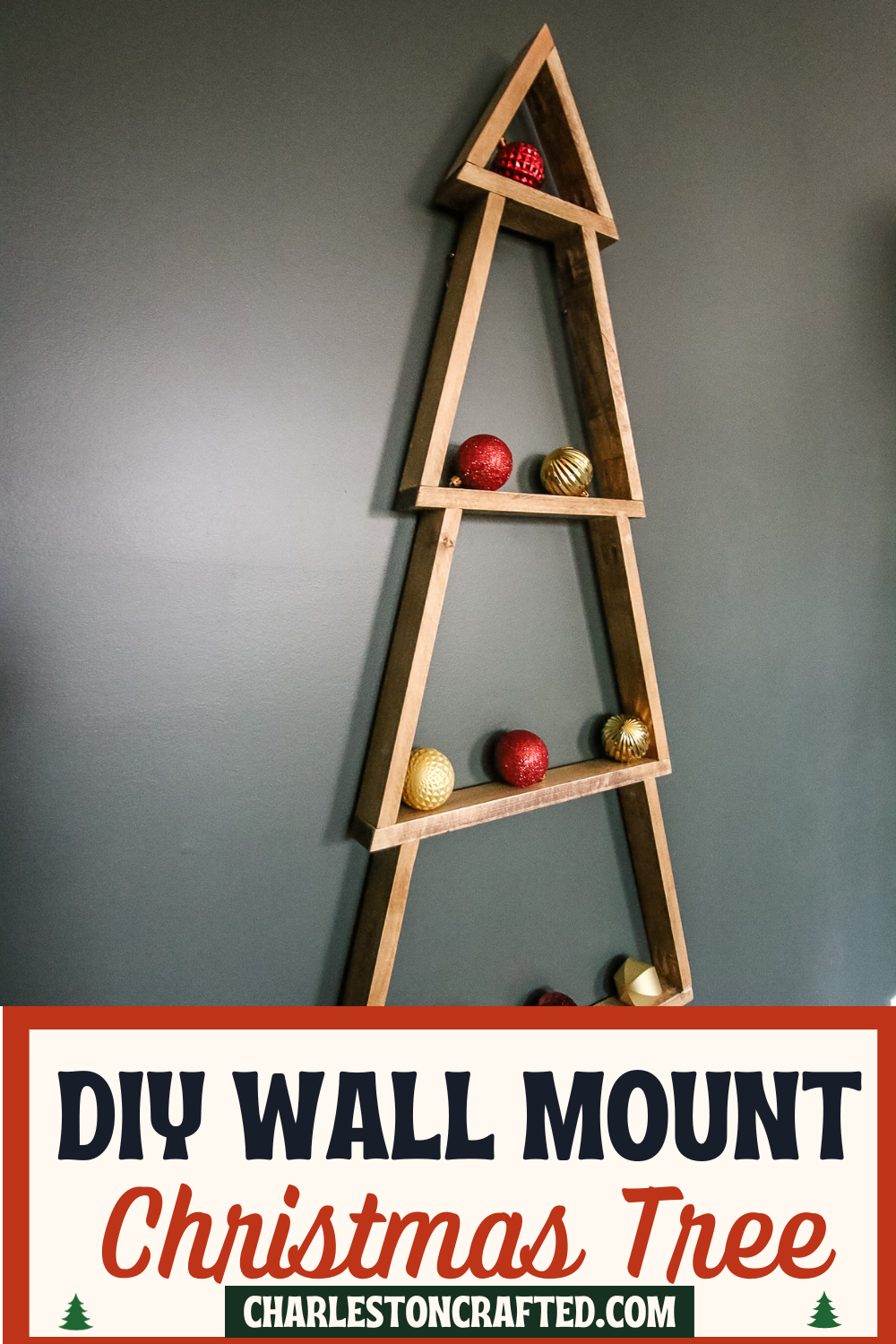 Wall mount Christmas tree - Charleston Crafted