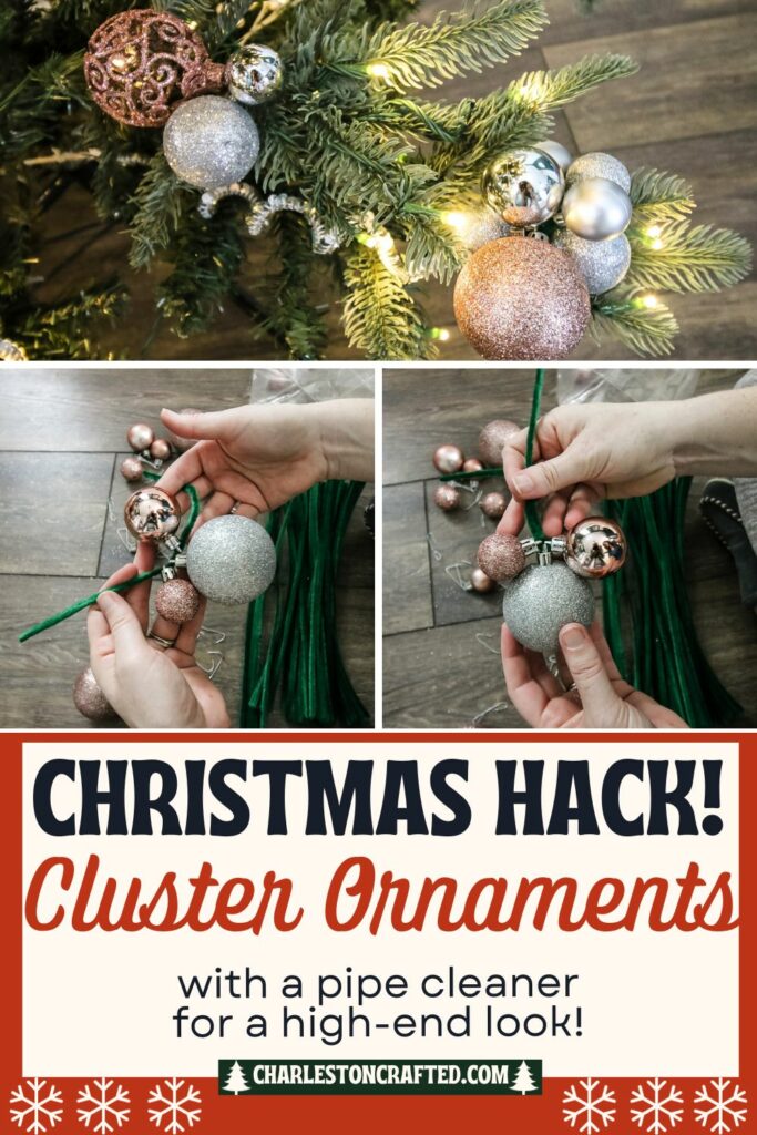 cluster christmas ornaments