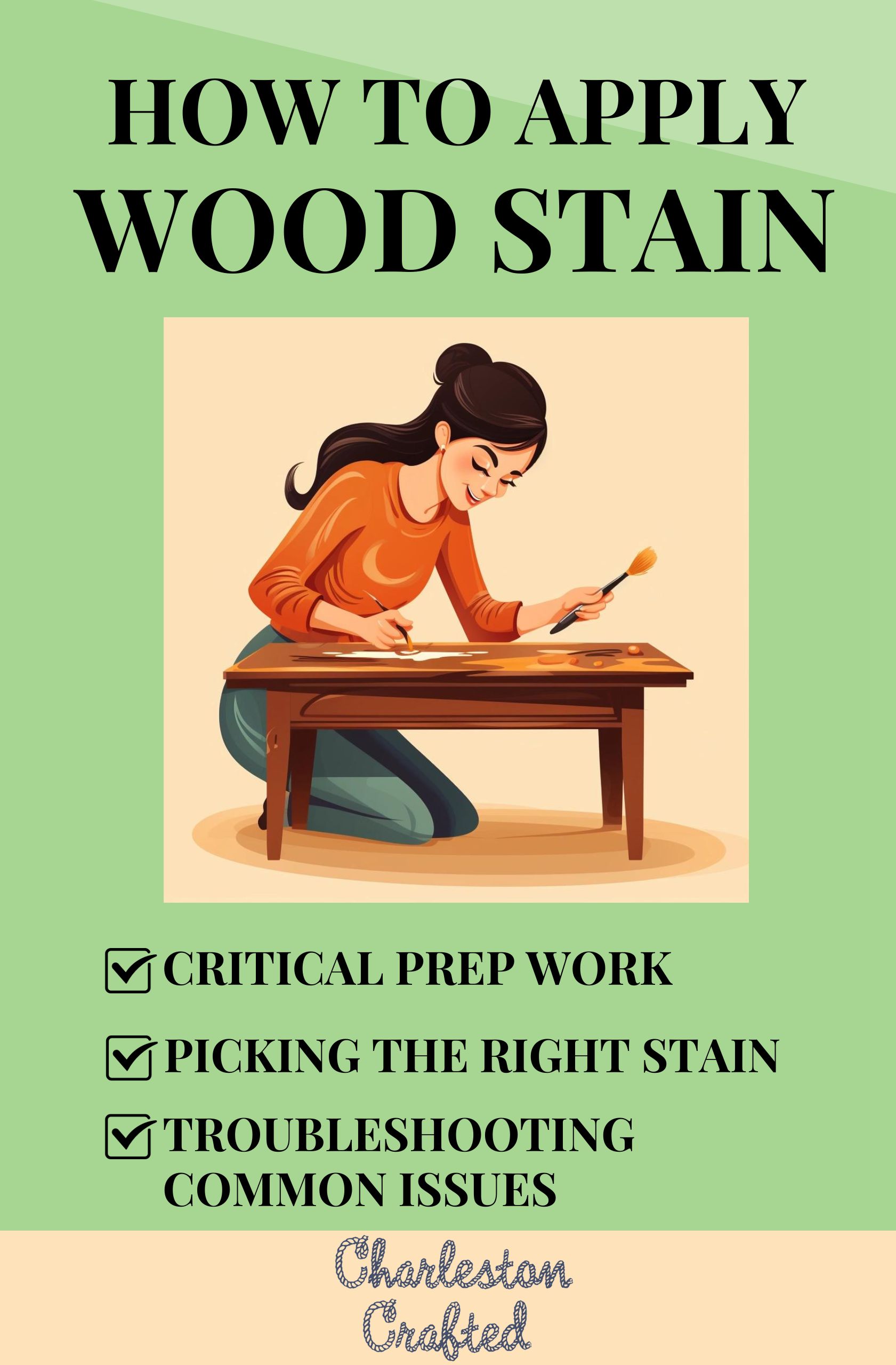 how to apply wood stain