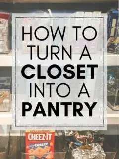 How to turn a closet into a pantry