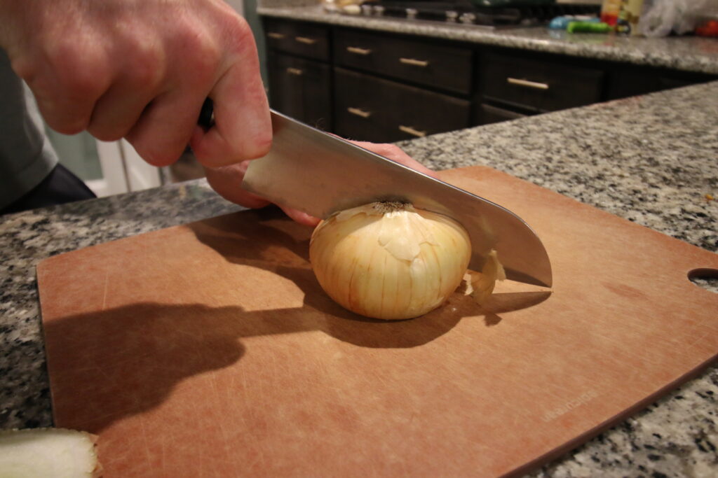 how to cut an onion for tacos