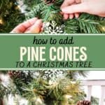 how to add pine cones to a christmas tree
