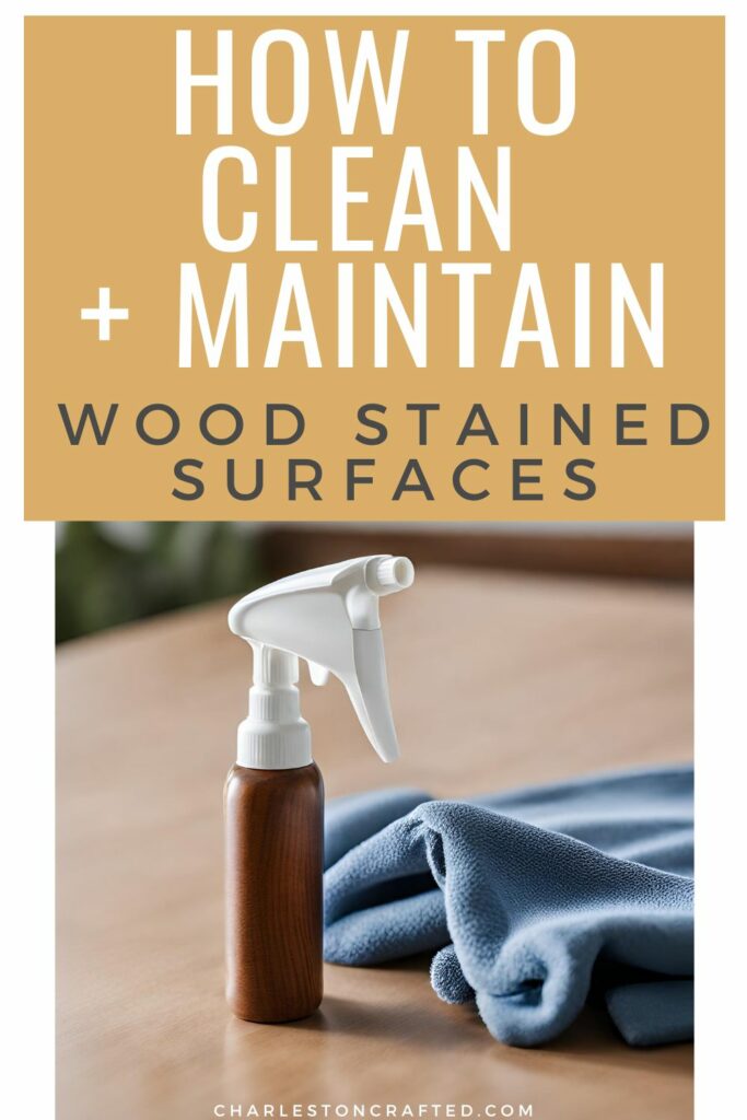 how to clean and maintain wood stained surfaces