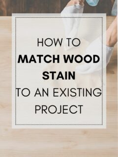 how to match wood stain to an existing project