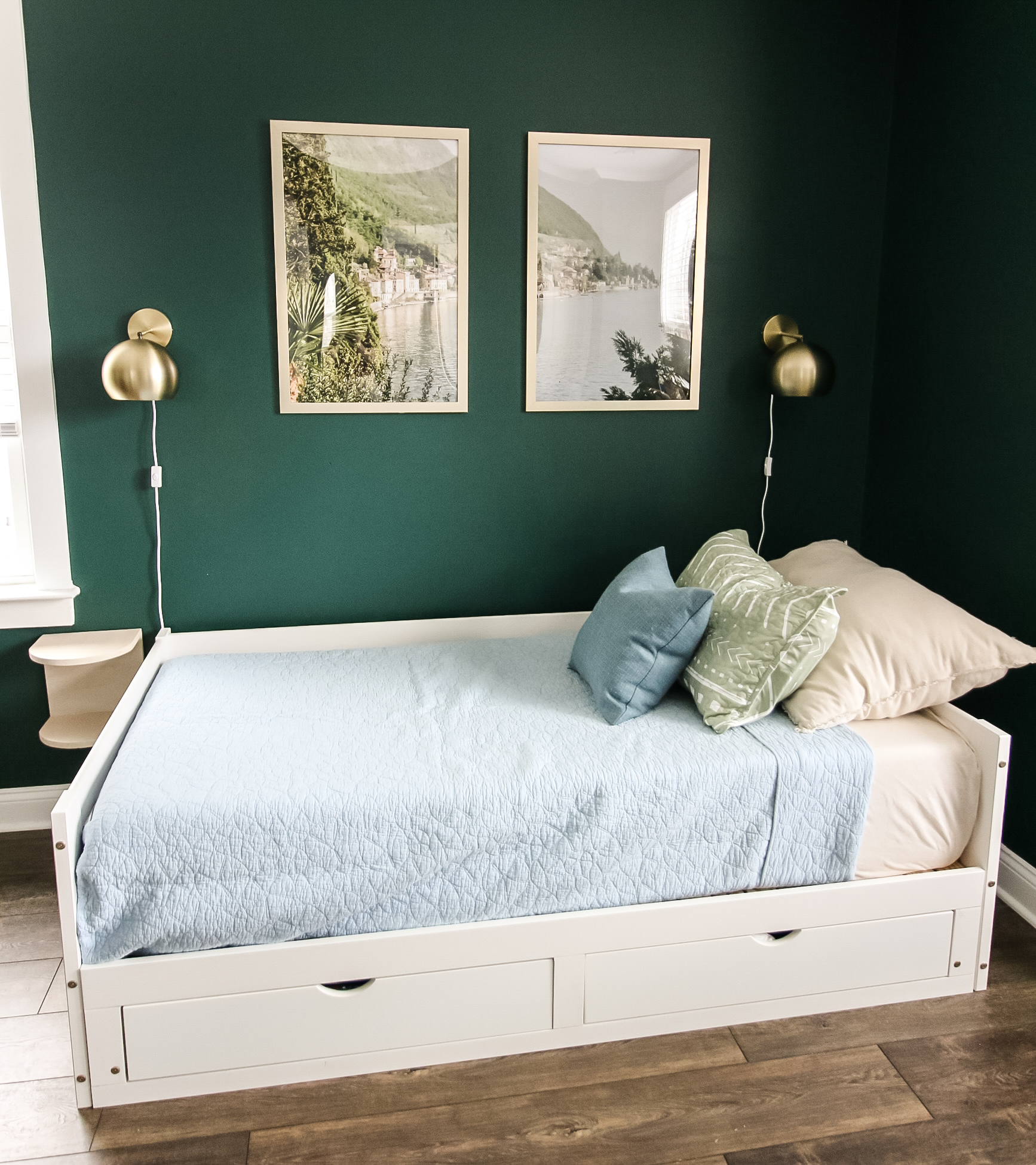 daybed styled as a bed