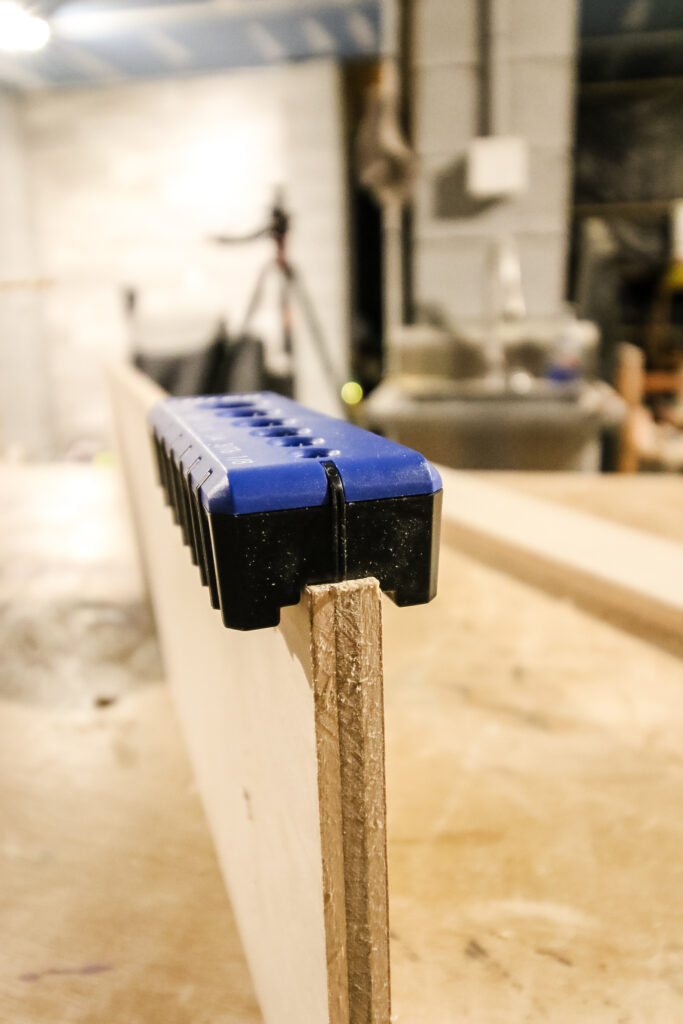 Kreg drilling guide on ½" plywood