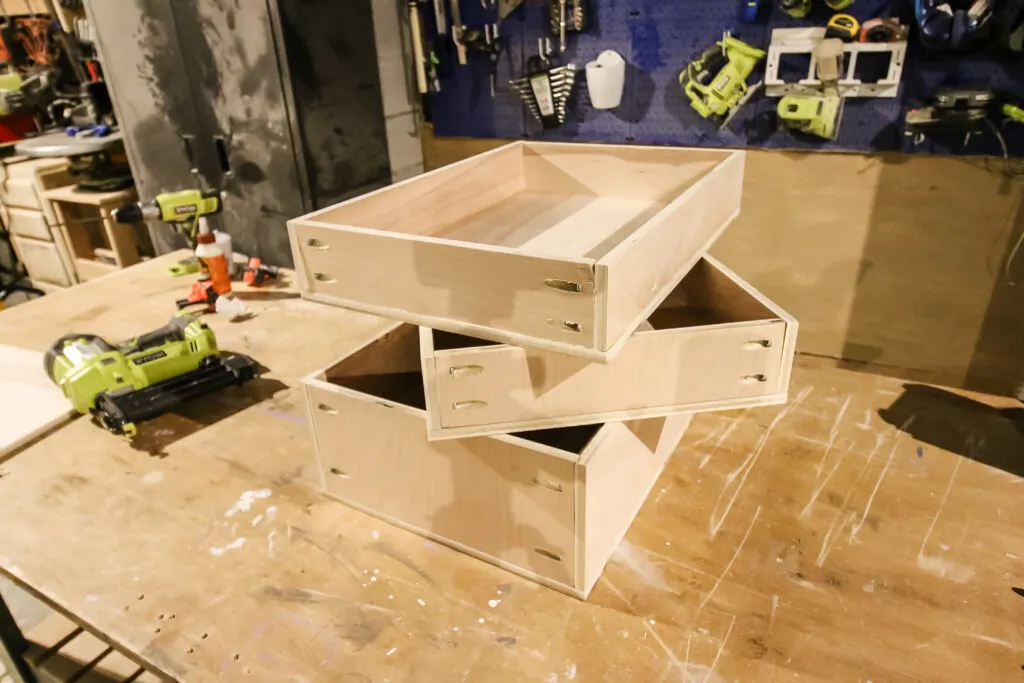 Assembled drawer boxes