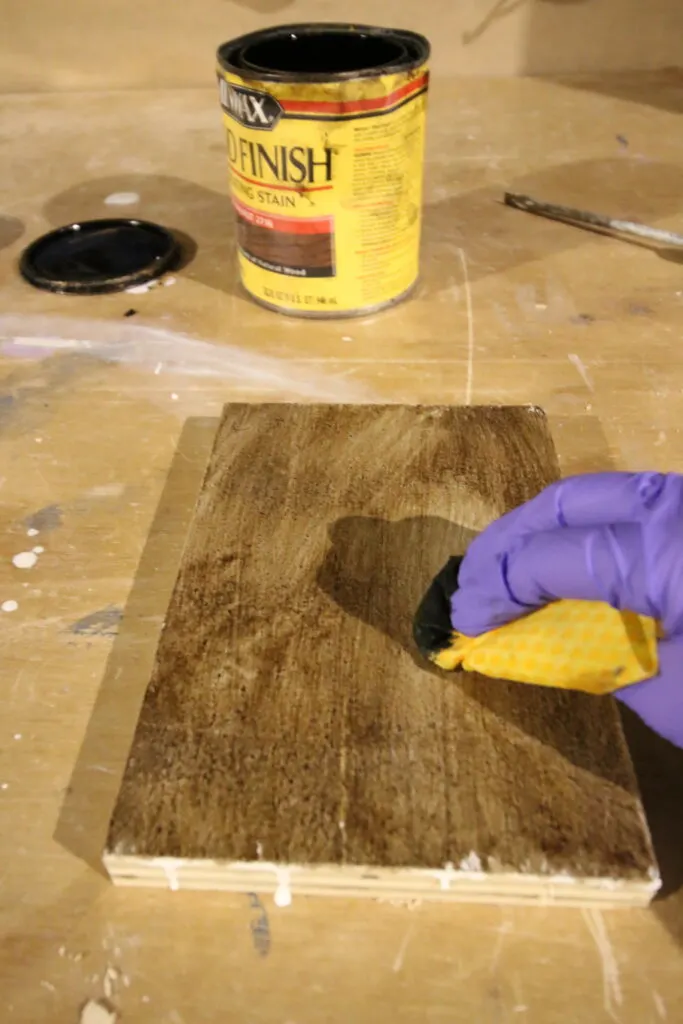 wipe excess wood stain