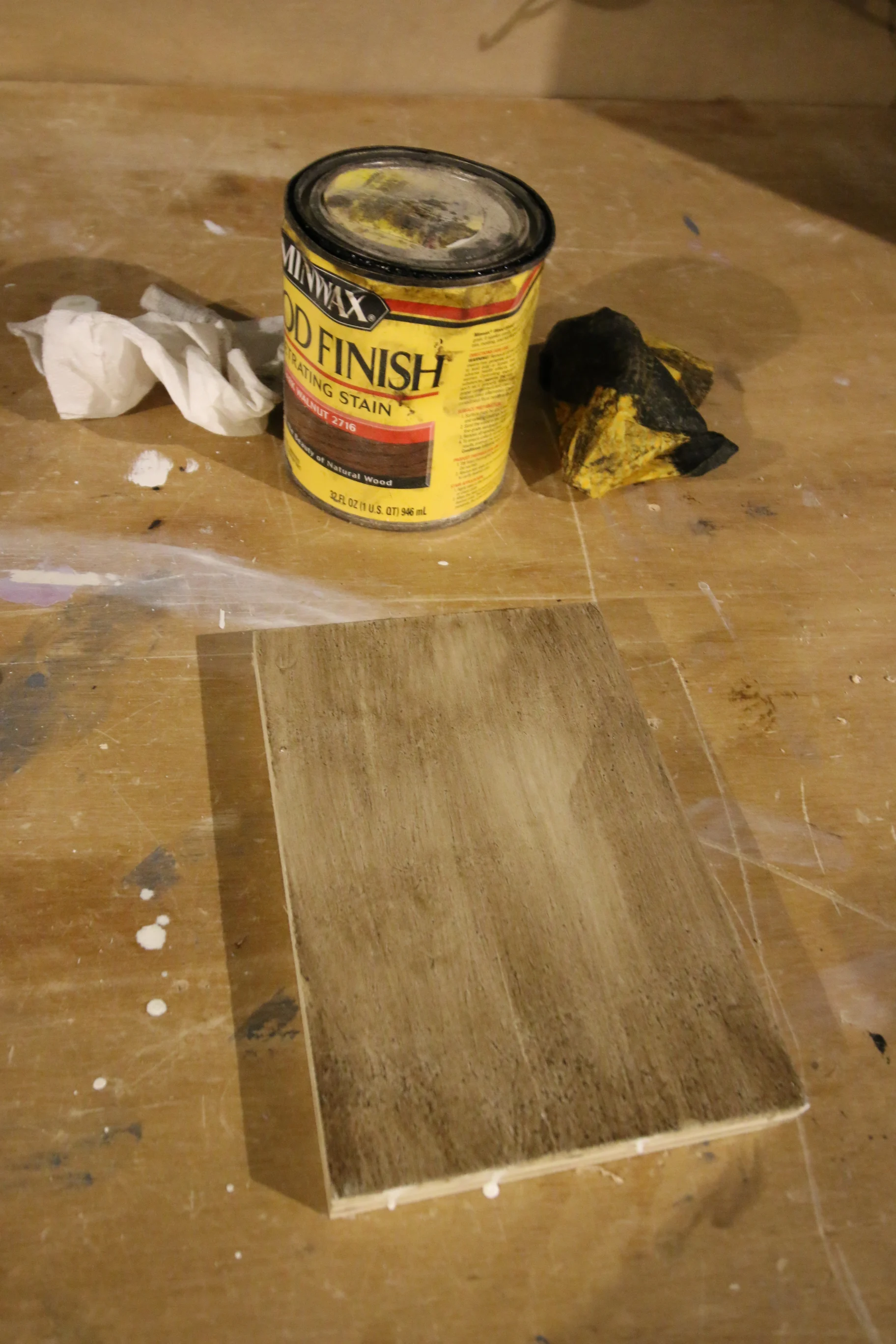 stain over painted wood