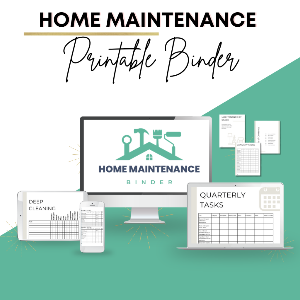 Home Maintenance Printable Binder