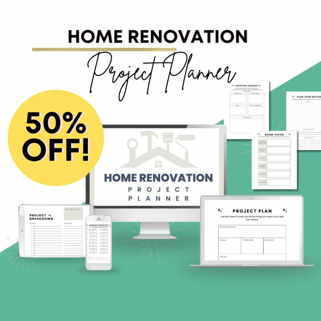home renovation project planner mock up - 50% off