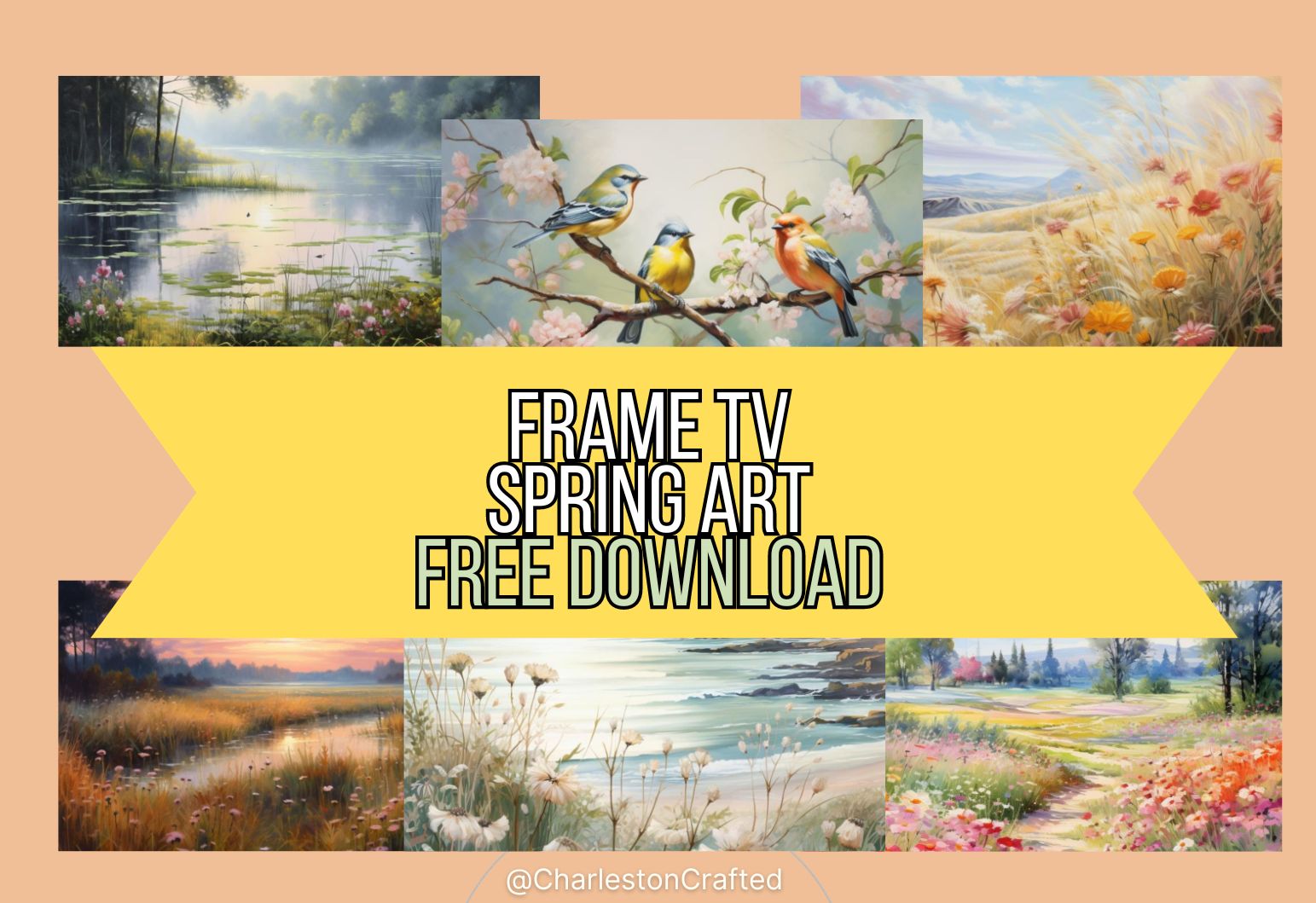 Spring Frame TV art download mockup