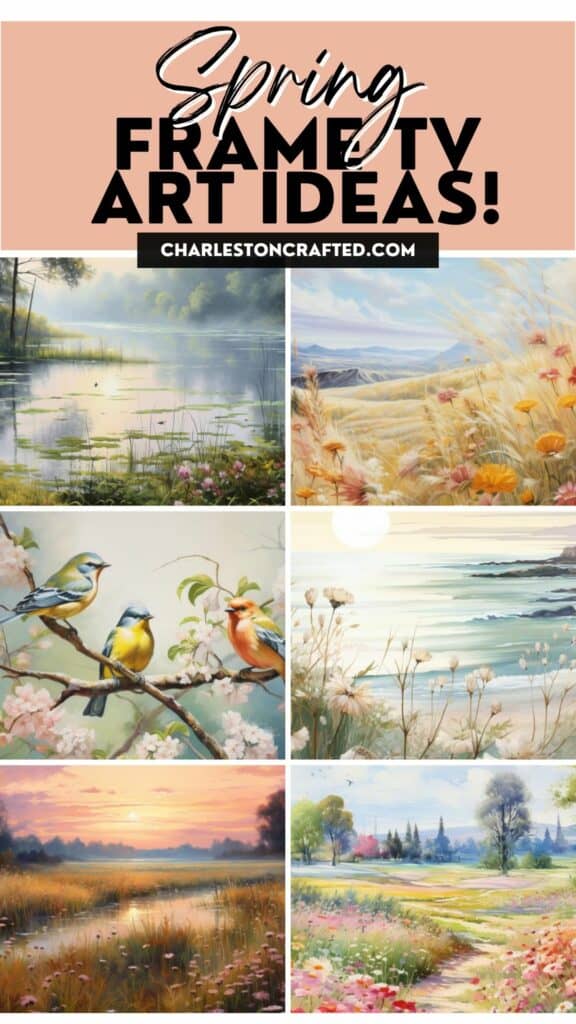 Spring frame TV art ideas