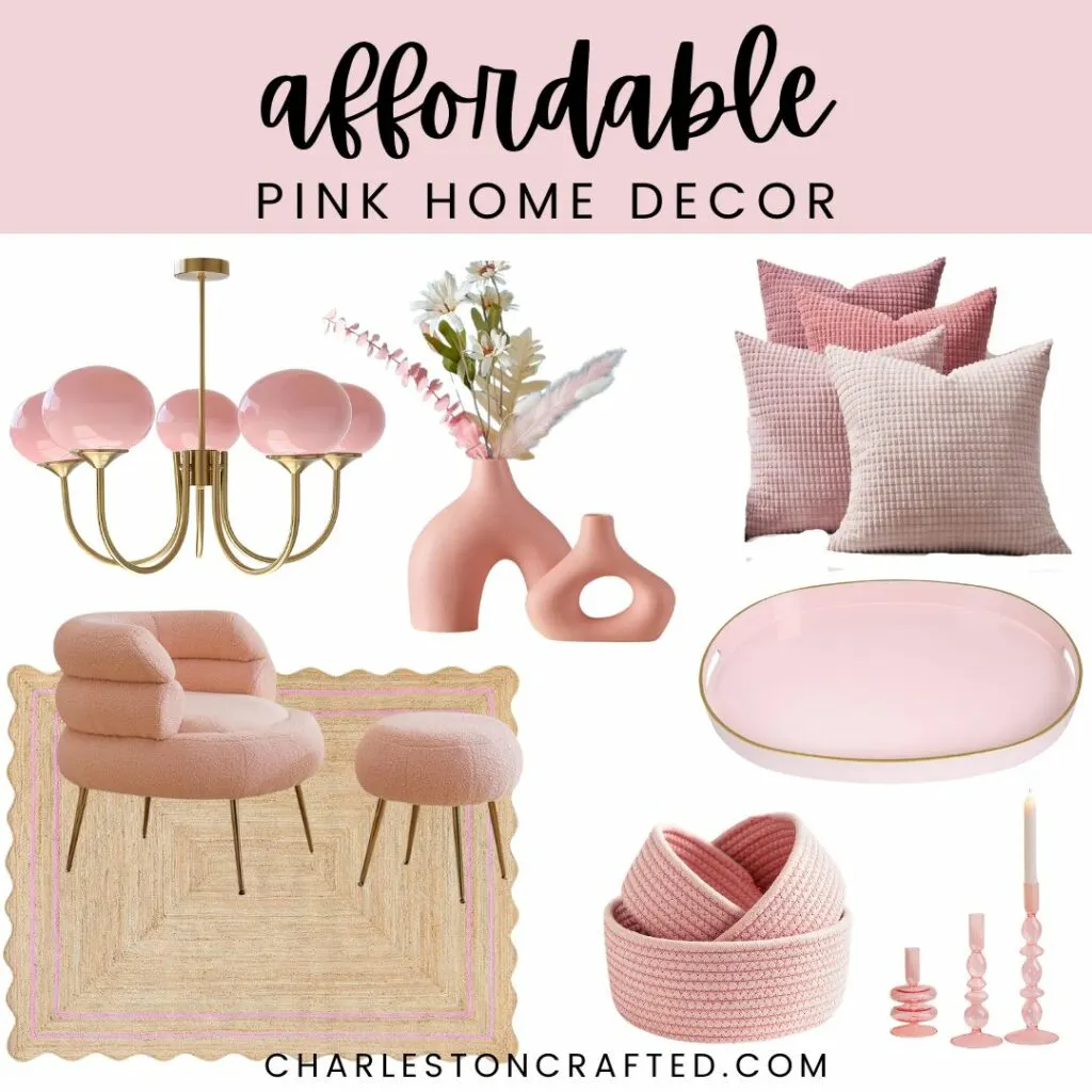 affordable pink home decor