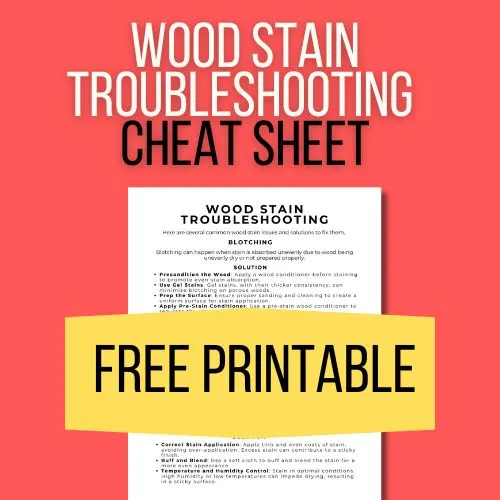 wood stain printable opt in