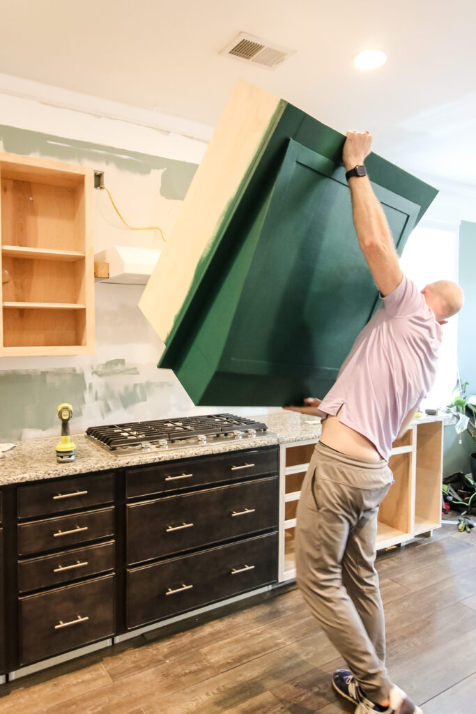 Hanging range hood cover