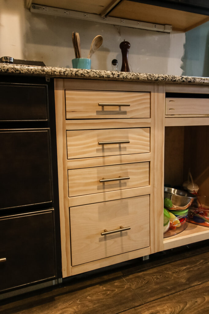 Base cabinet with inset drawers - Charleston Crafted