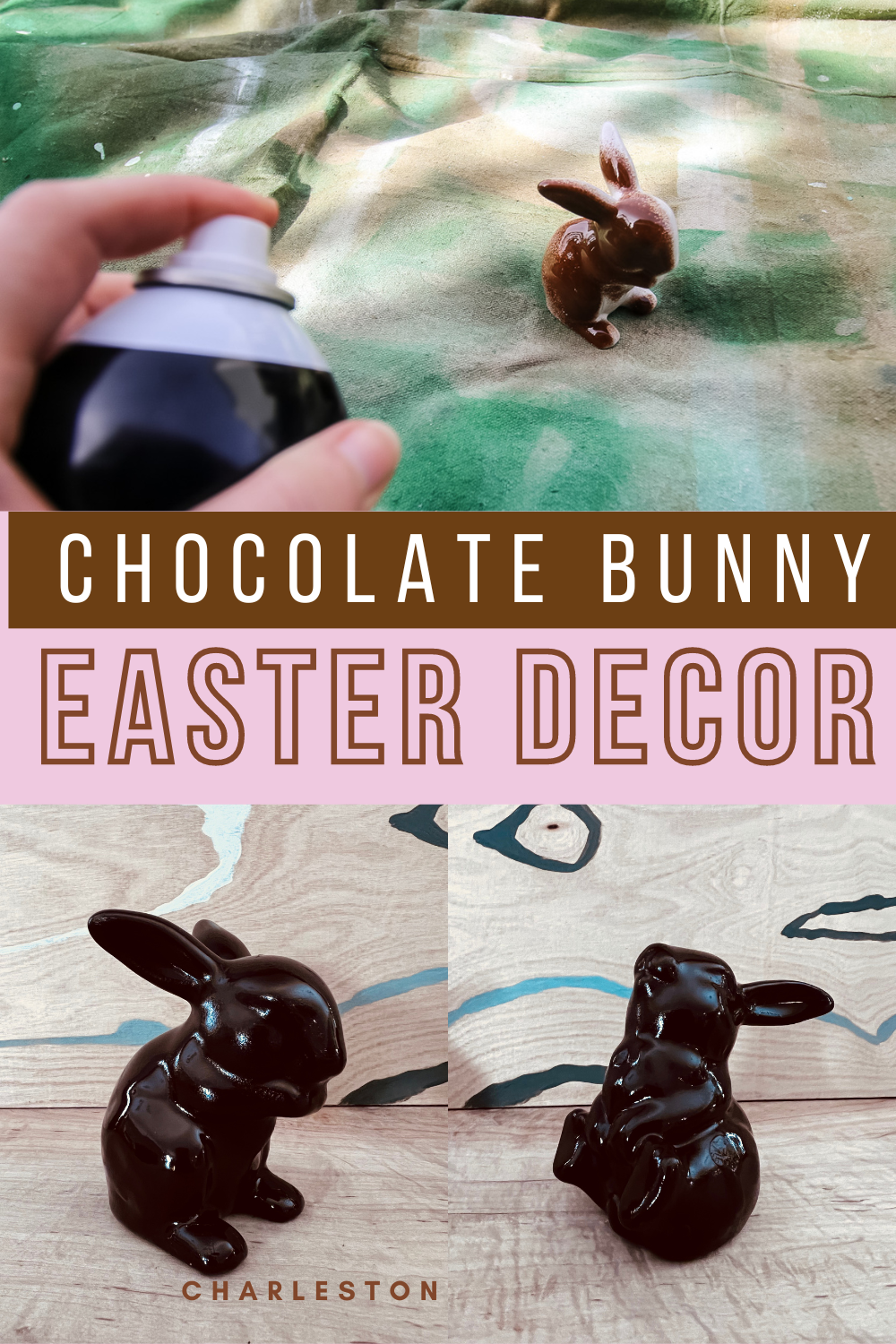 DIY chocolate easter bunnies