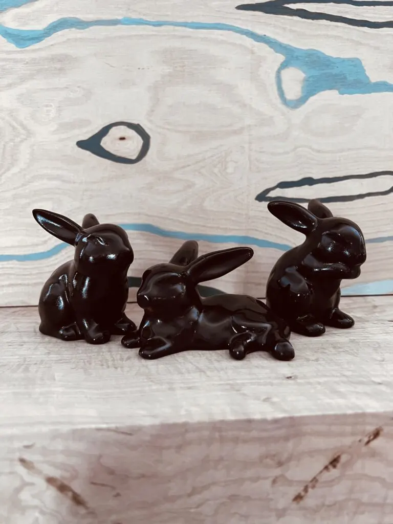 chocolate bunny figurines