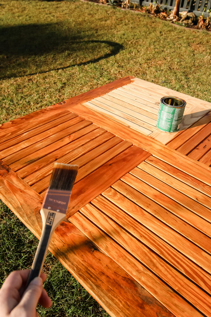 sealing an outdoor table with spar urethane
