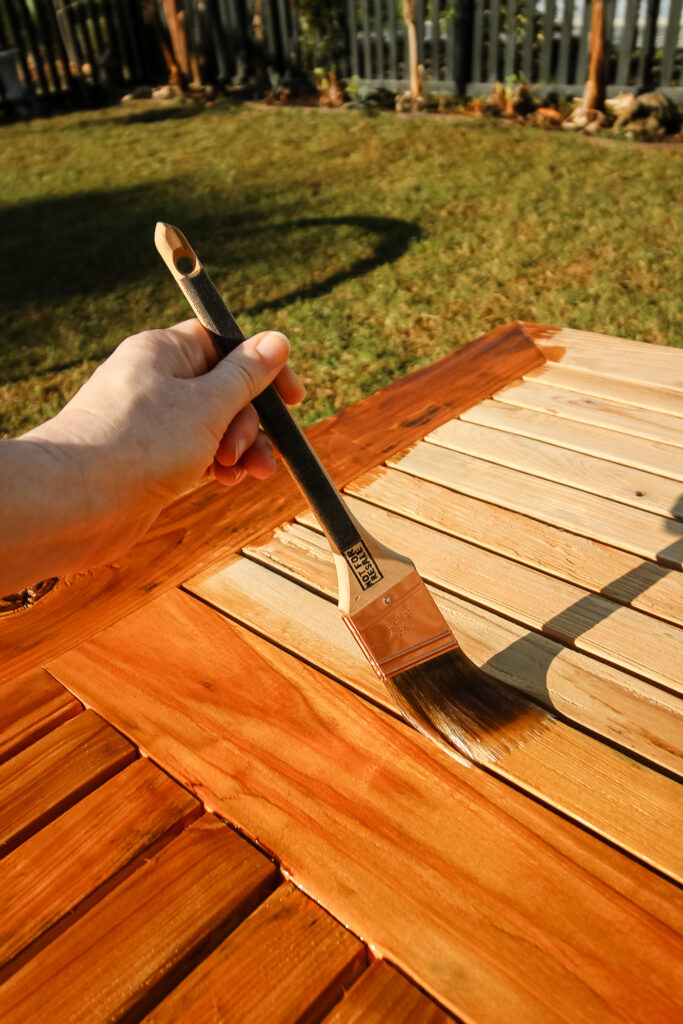 sealing an outdoor table with spar urethane