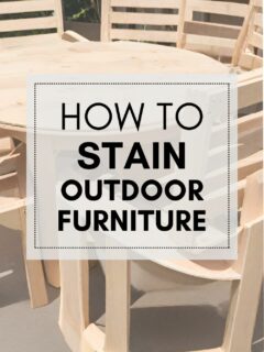 how to stain outdoor furniture