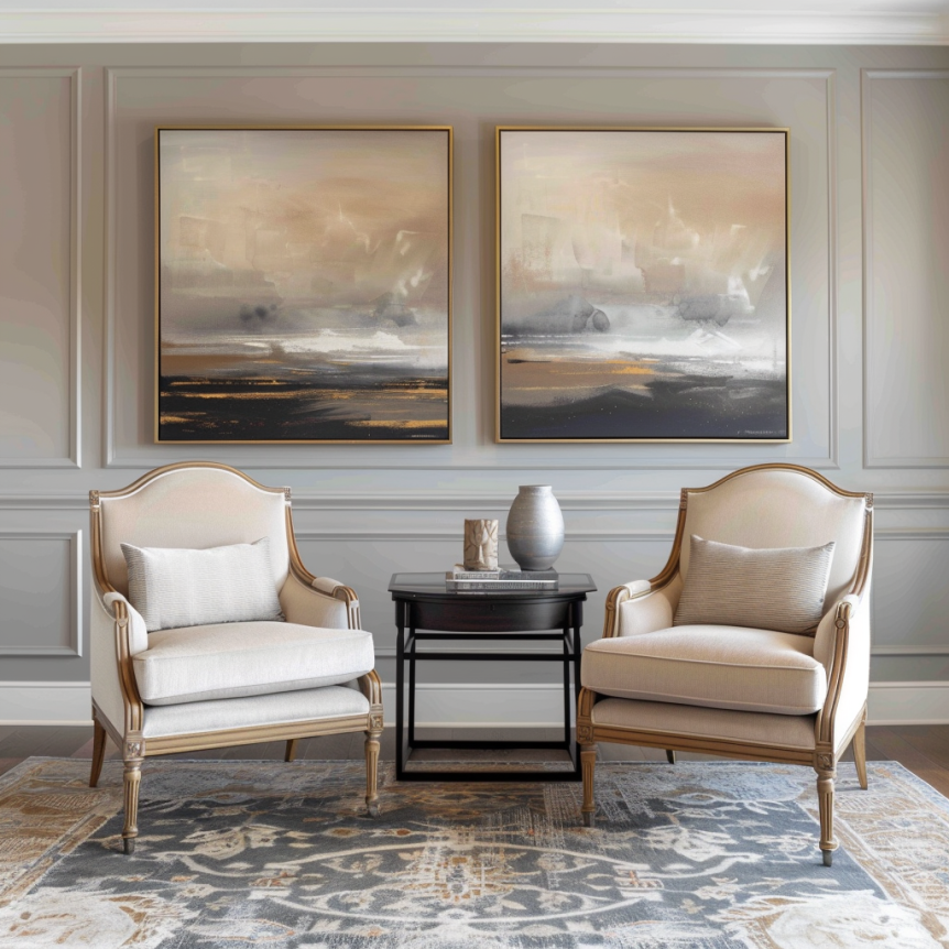 symmetrical art side by side