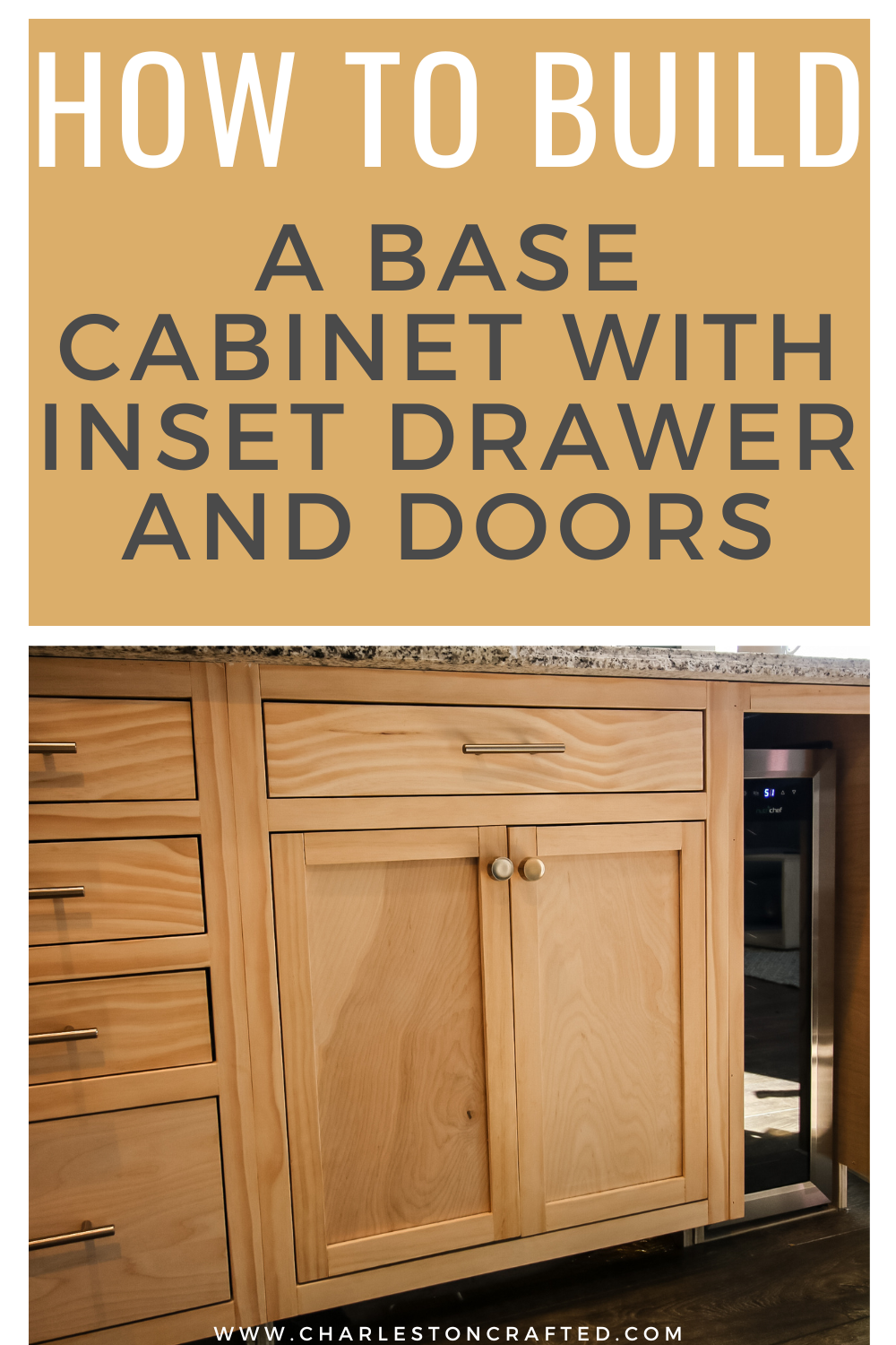 Base cabinet with inset drawer and doors - Charleston Crafted