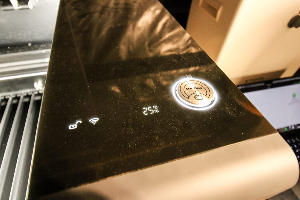 xTool P2 start button